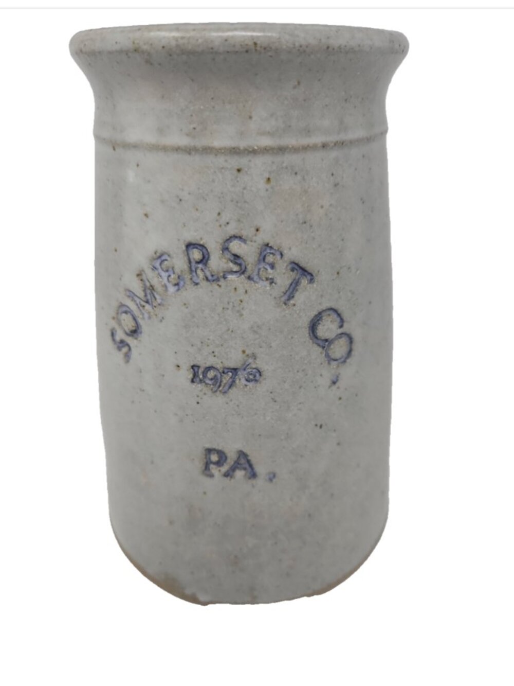 Vintage 1976 Bicentennial Glazed Stoneware Crock Somerset Co PA Roger Young 7.5"